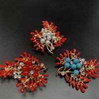 [Lovely Cute] luxury wedding ethnic corsage brooch classical retro noble palace red national style holiday