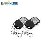 ◕▲◎ 2 Pieces of 433MHz Wireless Remote Controller 4 Button Metal Keychain For Our Wifi / GSM / PSTN Home Burglar Alarm System