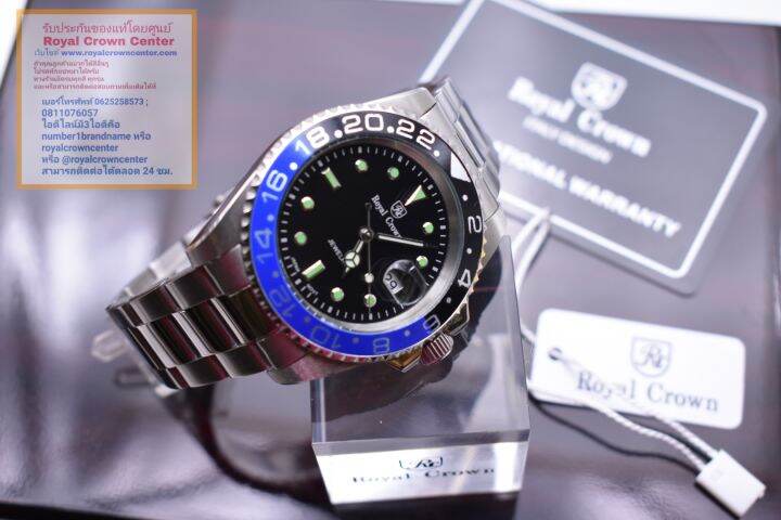 royal-crown-รุ่น-submariner-ของแท้-100-นาฬิกาผู้ชาย-สุภาพบุรุษ-ขนาดหน้าปัดรวมเม็ดมะยม-44-mm-สายสแตนเลส-ของแท้-100-มีรับประกัน1-ปีเต็ม-กันน้ำ-100-คุณลูกค้าจะได้รับนาฬิการุ่นและสีตามภาพที่ลงไว้-และจะได้