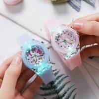 ﹍ Flash Light Children Watches Kids Silicone Strap Cartoon Dinosaur Unicorn Women Girls Watch Boys Clock reloj infantil