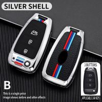 Zinc Alloy Car Flip Key Case Cover For Hyundai Elantra Solaris Tucson i30 i35 i40 KONA Genesis Santa Fe Azera Holder Shell