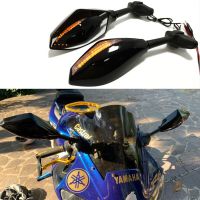 Motorcycle LED Turn Signals Side Mirrors For Yamaha FJR1300 2001-2011 XJ6 Diversion F 2009-2011