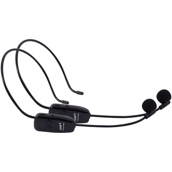 u12f-uhf-one-for-two-wireless-headset-microphone-amplifier-mixer-suitable-for-teaching-guides-meeting-lectures