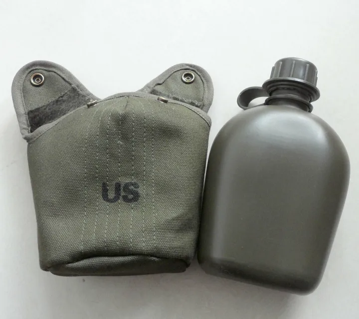 tomwang2012. Vietnam War US Army M1956 M1961 Canteen Water Bottle With Canteen Cover Military
