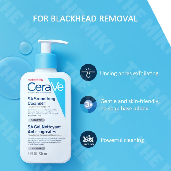 Cerave salicylic acid Foaming Cleanser l Hydrating/Renewing SA