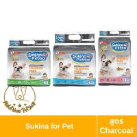 [MALETKHAO] Sukina Petto (ซูกินะ เพ็ดโตะ) Training Pad for Dog สูตรชาโคล แผ่นรองซับอย่างหนา (มีแถบกาวสำหรับติดพื้น )