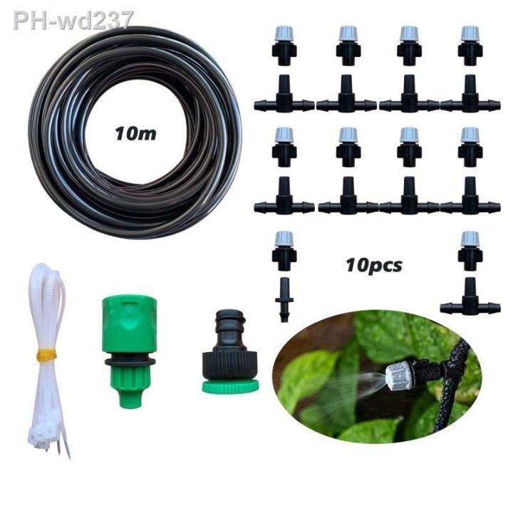 new-irrigation-10meters-10-sprinklers-nozzles-water-sprayer-misting-fog-cooling-nozzle-system-garden-agricultural-sprayer-system