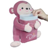Cartoon Car Tissue Holder Monkey &amp; Rabbit Animal Napkin Holder Box Napkin Holder Storage Bucket For Bottles Toys Phones