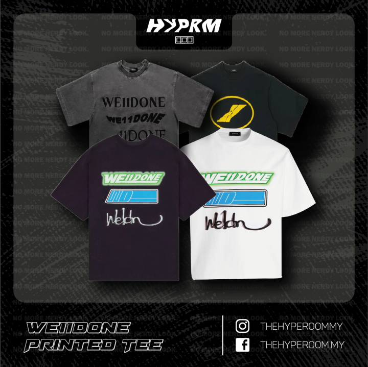 [READY STOCK] Welldone Retro Logo Tee Neon Brand Racing Logo Oversized ...