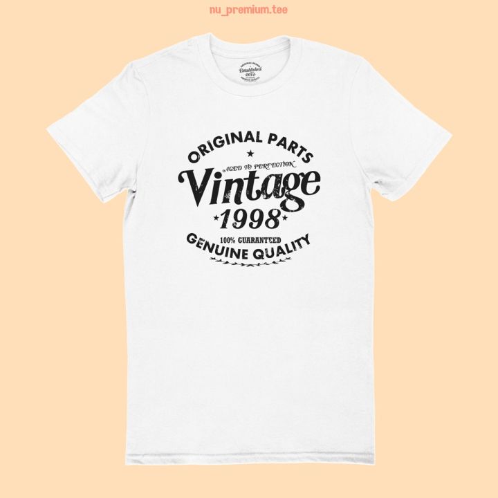 การออกแบบเดิมเสื้อยืดลาย-vintage-original-1998-เสื้อวันเกิด-เปลี่ยนปีได้-ไซส์-s-2xls-5xl