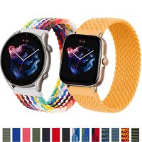 20mm/22mm band For Amazfit GTS/2/2e/3/GTS2 Mini/GTR/3/Pro/GTR2/47mm/stratos braided solo loop Watch Bracelet Amazfit bip strap