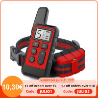 500m Dog Training Collar Pet Waterproof Anti-Bark Remote Control Device Rechargeable Training Device for multiple Size dog