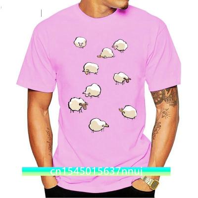 Printed Men T Shirt Cotton Sheep T Shirt Relaxing Sheeps Tshirt