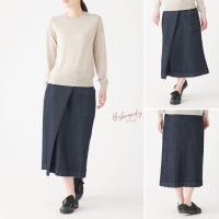 กระโปรงผ้าคัตต้อนยืด 4 ทิศทาง มูจิ Denim Easy Flare Skirt Muji แท้ ?