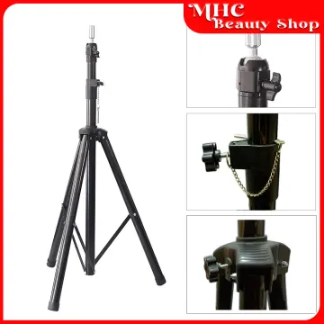 Mini Tripod Wig Stand Adjustable Metal Hairdressing Training Mannequin Head  Wig Stand Wig Non-Slip Base for Doll Head Block Wig