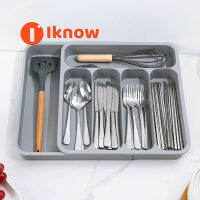 I Know Flatware อุปกรณ์จัดระเบียบลิ้นชักในครัว32.5*34.5*5.5ซม. อุปกรณ์จัดระเบียบเครื่องเงิน6ช่องใช้งานหนักถาดใส่ช้อนส้อมสำหรับเครื่องใช้หรือสิ่งของห้องรับประทานอาหารห้องนั่งเล่นกะทัดรัดสีเทาเข้ม