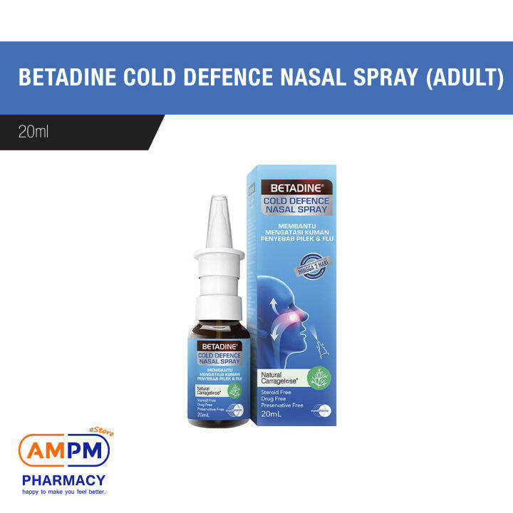 Betadine Cold Defence Nasal Spray 20ml Adult Lazada