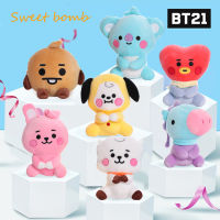 12cm KPOP BTS Stuffed Plush Doll Bag Pendant with Chain Bangtan Boys Cute Cartoon Keychain Toy Small Gifts for Girls Kids