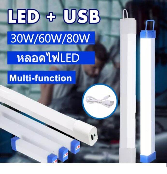 หลอดไฟ-led-ไฟฉุกเฉิน-3โหมด-100w-80w-60wหลอดไฟติดกำแพง-หลอดไฟแขวน-ชาร์จ-usb-ไร้สาย-ใช้งานง่าย-พกพาสะดวก