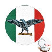 Italian Pocket mirror magnifying glass Compact Folding Portable Italy flag map Makeup Mirror for Women Men Travel Bag Mirrors