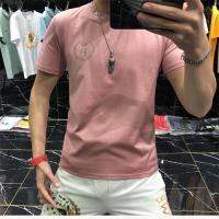 top●FULAIDA T-shirt Mens Round Neck Mercerized Cotton Half-sleeved Printing Silky Short-sleeved T-shirt Bottoming Shirt