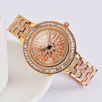 Stylish Round Be In Good Luck Watch Womens Starry Rose Gold Korean Fashion