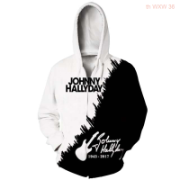 New New Johnny Hallyday French 3d Printing Mens Fashion Womens Cool Zipper Hoodie Dropshipping Shirt popular