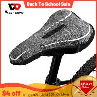 【LZ】✇✒✢  WEST BIKING Confortável Bicicleta Saddle Cover Esponja Grossa Respirável Ciclismo Assento Mat Assento Almofada Bicicleta Parte Bicicleta Saddle Cover