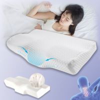 Orthopedic Pillow Memory Foam Neck Pillow Butterfly Shaped Relaxation Neck Muscles Ergonomic Pillow Size 50Cm 60Cm Travel pillows