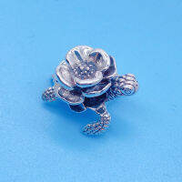 2021925 Sliver Beads Sea Turtle Flower Silver Beaded Spacer Beads For Making Fit European Troll 3.0mm Bracelet Jewelry