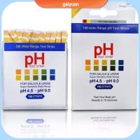 GAIYUAN 100ct ความไวสูง แถบทดสอบ PH 4.5-9.0 ความแม่นยำสูง ชุดทดสอบน้ำ คุณภาพดีมีคุณภาพ กระดาษทดสอบค่า pH ความเป็นกรดของร่างกายและความเป็นด่าง