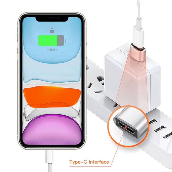 chaunceybi-อะแดปเตอร์ชาร์จในรถยนต์2ชิ้นสำหรับ-iphone-13-13pro-usb-type-c-type-c-สายเคเบิลแล็ปท็อปแปลง-usb-c