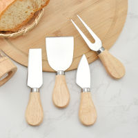 Dream Hunter 4Pcs/set Cheese Tool Stainless Steel Oak Handle Slicer Cheese Tool Set Butter Pizza Useful Home Kitchen Cooking Cheese Tools