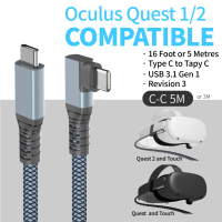 Link สำหรับ Oculus Quest 2 USB 3.1 Gen 1 Data Transfer Quick Charge สำหรับ Oculus Quest 2อุปกรณ์เสริม VR Type C 2M 3M สายไฟ