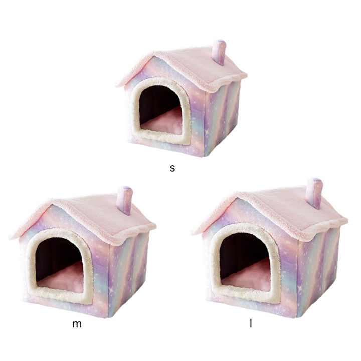detachable-dog-house-cat-bed-pet-bed-semi-enclosed-dog-house-cat-bed-pet-house-pink-starry-pet-house-plush-sleep-pet-nest-sml