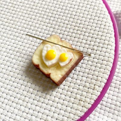 Heart Poached Egg Magnetic Needle Minder Magnetic for Embroidery Cross Stitch Needlework