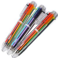 ปากกาพลาสติก1ชิ้นพร้อมเครื่องมือเครื่องเขียนสำนักงานปากกาปากกาลูกลื่นหลายสี6 In 1หลากสีแบบรุ่นสี