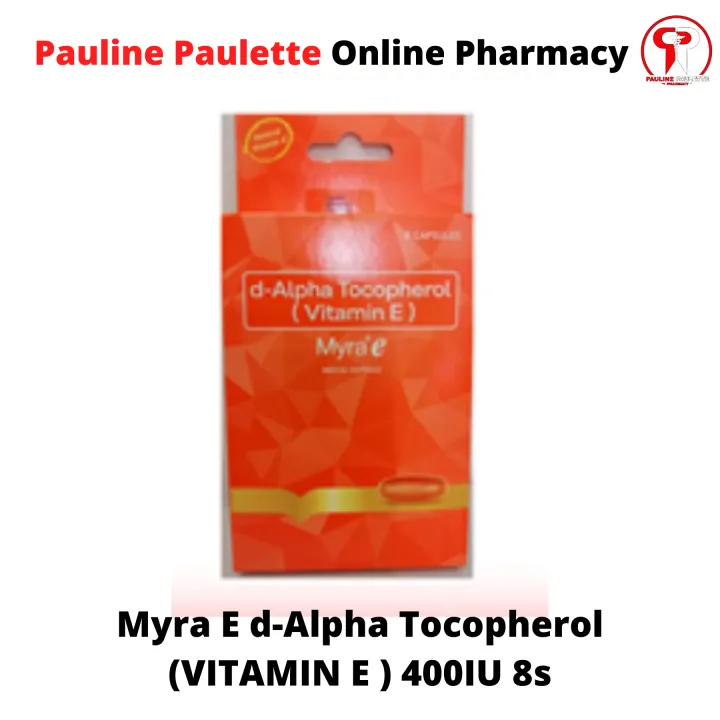 Myra E dAlpha Tocopherol (VITAMIN E ) 400IU 8pieces Lazada PH