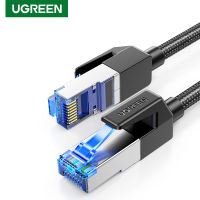 UGREEN CAT 8 สาย Ethernet 40Gbps 2000MHz CAT8 เครือข่ายผ้าฝ้ายถักอินเทอร์เน็ตสาย LAN สำหรับแล็ปท็อป PS 4 Router RJ45 สาย-nxfnxfnxghnxgb