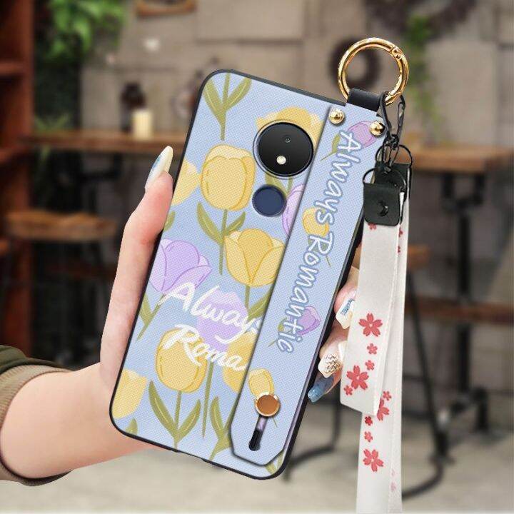 cartoon-anti-knock-phone-case-for-nokia-c21-shockproof-back-cover-fashion-design-wrist-strap-anti-dust-cute-protective