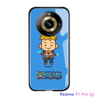 เคส Realme 11 Pro 5G Realme 11 Pro + 5G ลายการ์ตูนสำหรับเด็กผู้หญิงน่ารักสำหรับเด็กผู้หญิงตัวการ์ตูนสุดเท่เคสกระจกนิรภัยมันวาวลัฟฟี่ซานจิฝาครอบกันกระแทก