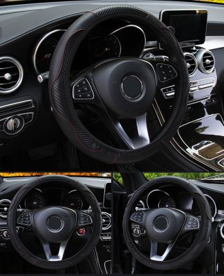 38cm Car Sterring Wheel Cover Leather Steering Wheel Cover Anti Slip PU Leather Breathable Universal