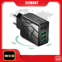 5V3.1A เครื่องชาร์จจอแสดงผลดิจิตอล 3 พอร์ต USB ชาร์จผนังท่องเที่ยวสหรัฐอเมริกาสหราชอาณาจักรสหภาพยุโรป