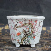 Chinese old porcelain flowerpots of plant flowerpot