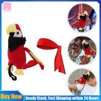 Qifull นกแก้วโจรสลัดฮาโลวีน 1 ชุดบนไหล่ Parrot Pirate Costume Dress-up อุปกรณ์เสริม Pirate Bandana