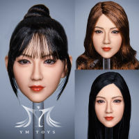 Spot Ymtoys 1/6 Ymt042 Ruyi Hair Transplant Female Soldier Female Head Carving Can Match Rubber-Coated Female Body