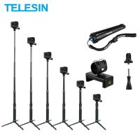 Telescopin อะลูมินัมอัลลอยขาตั้งกล้องเดี่ยวยืดได้0.9เมตรโทรศัพท์ขาตั้งแบบสามขา Selfie ที่ยึดสำหรับ Gopro Hero 10 9 8 7 6 5 Insta360 Osmo Action