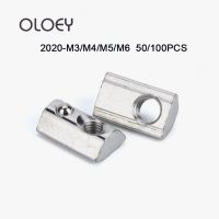 Roll in Spring T-nut 50/100PCS M3 M4 M5 M6 with Ball for Aluminum Extrusion with Profile 2020 Series Aluminum Profile Groove 6 Hand Tool Parts Accesso