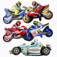 Race Car Motorcycle Motor Foil Balloon Birthday Party Decorations Boys Dirt Bike Hot Wheel Two Fast Theme Baby Shower Decor Adhesives Tape