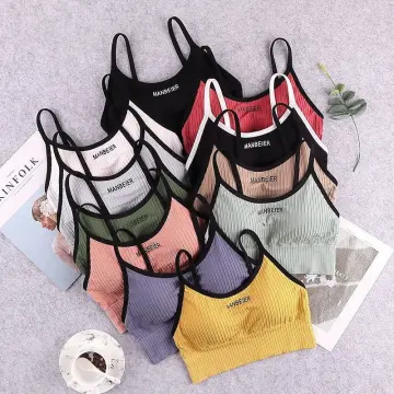 New Women's Cotton Underwear Tube Tops Sexy Color Matching Bra Fashion  Sports Comfort Tank Up Girl Suspender Underwear Lingerie - AliExpress